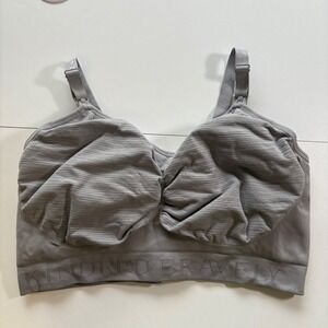 Kindred Bravely Maternity Nursing Bra Sleep Bra‎ Support Comfort Gray Size L